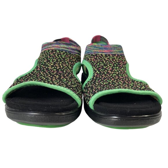 TRAQ Alegria Dream Knit Sport Queen Sandals Slip On Funplex Lime Eur 37 US 6.5-7 - Picture 4 of 9